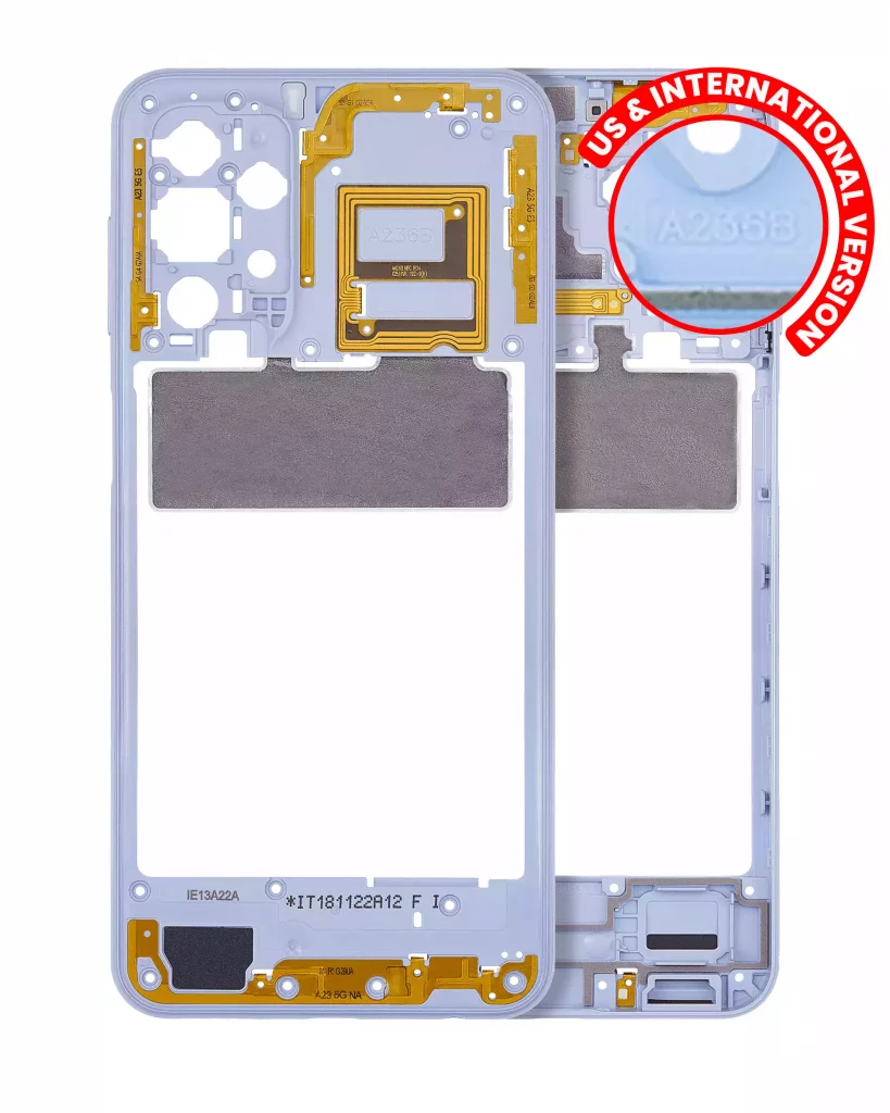 Mid-Frame Housing For Samsung Galaxy A23 5G (A236B / 2022) (International Version) (Blue)