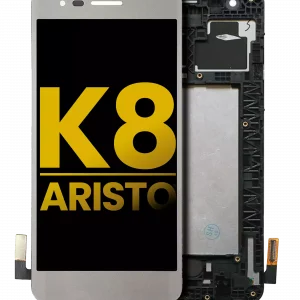LCD Assembly With Frame For LG K8 (2017) / Aristo (US Version) (Refurbished) (Silver)