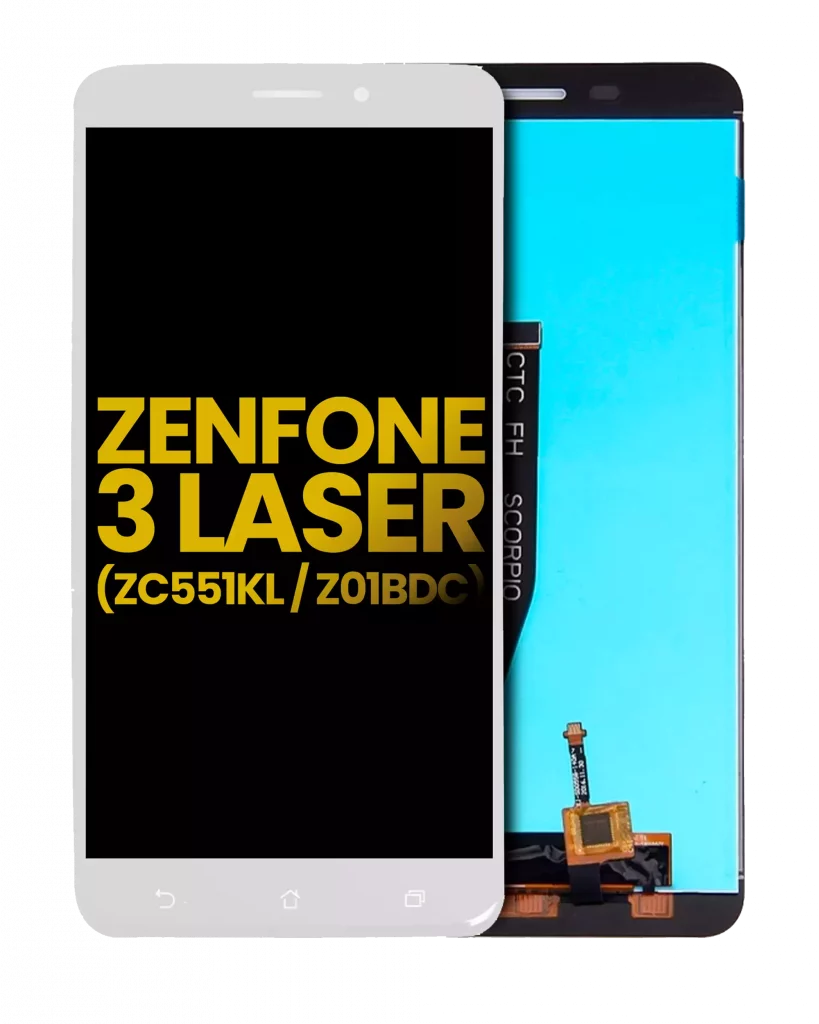 LCD Assembly Without Frame For Asus ZenFone 3 Laser (ZC551KL / 2016) (Refurbished) (White)
