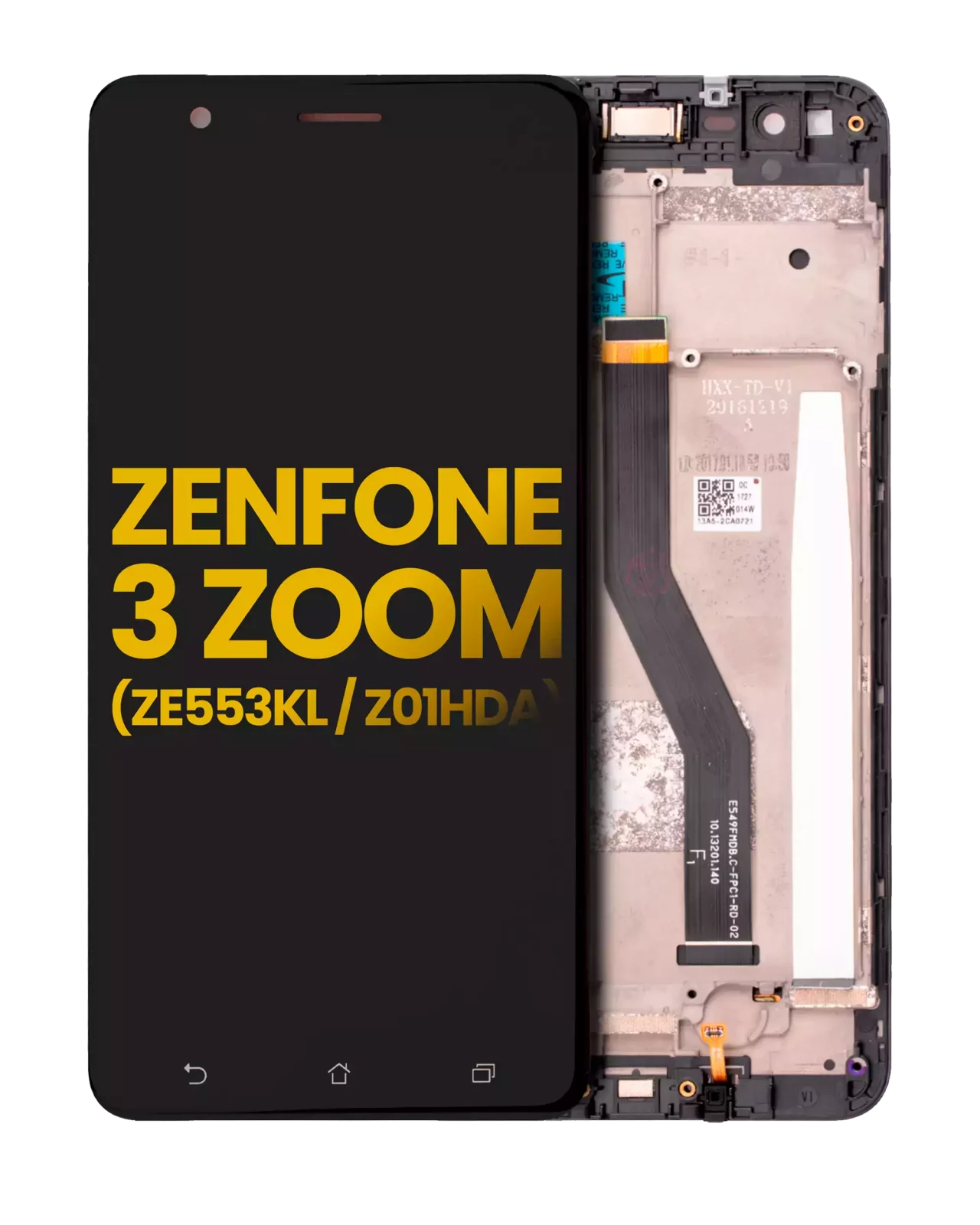 LCD Assembly With Frame For Asus ZenFone 3 Zoom (ZE553KL / 2017) (Refurbished) (Black)