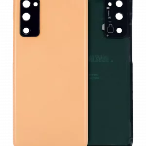 Back Cover Glass With Camera Lens For Samsung Galaxy S20 FE (Service Pack) (Cloud Orange)