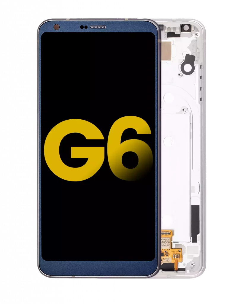 LCD Assembly With Frame For LG G6 (Refurbished) (Ice Platinum Silver)