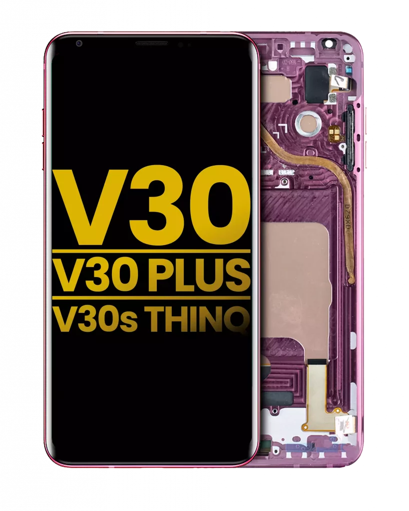 OLED Assembly With Frame For LG V30 / V30 Plus / V30S ThinQ (Refurbished) (Raspberry Rose)