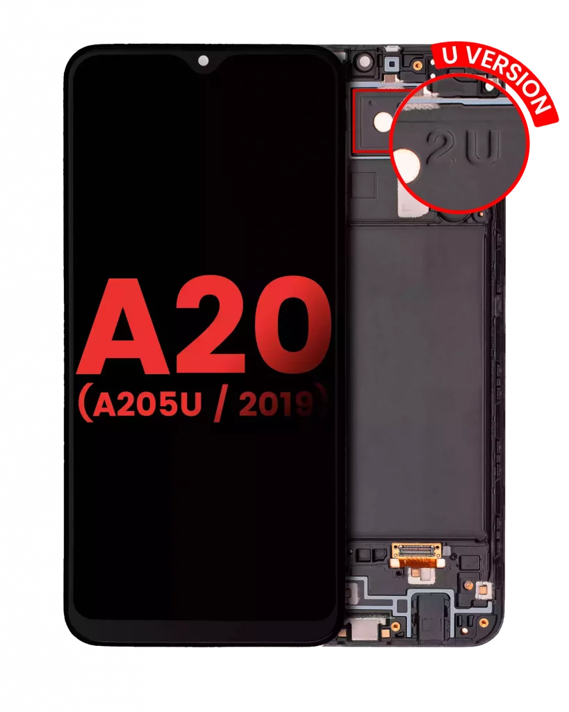OLED Assembly With Frame For Samsung Galaxy A20 (A205U / 2019) (U Version) (Aftermarket Plus) (All Colors)