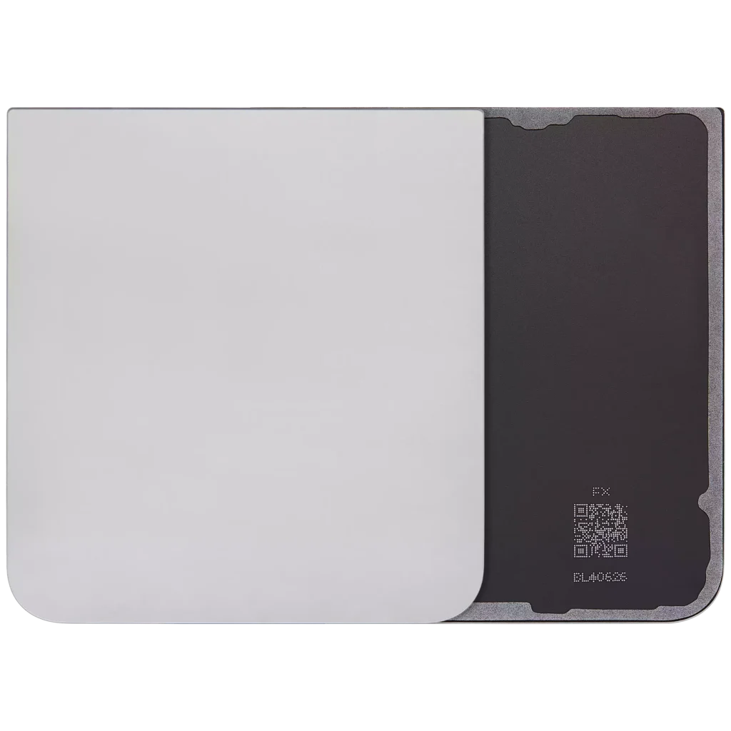 Back Cover Glass For Samsung Galaxy Z Flip 6 5G (Aftermarket Plus) (Silver Shadow)