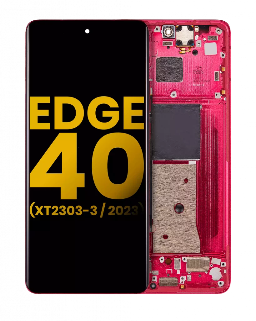 OLED Assembly With Frame For Motorola Moto Edge 40 (XT2303-3 / 2023) (Refurbished) (Viva Magenta)