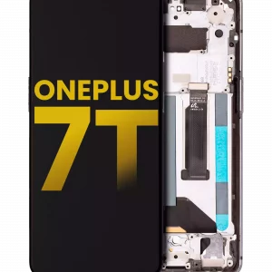 OLED Assembly With Frame For OnePlus 7T (Refurbished) (Frosted Silver)