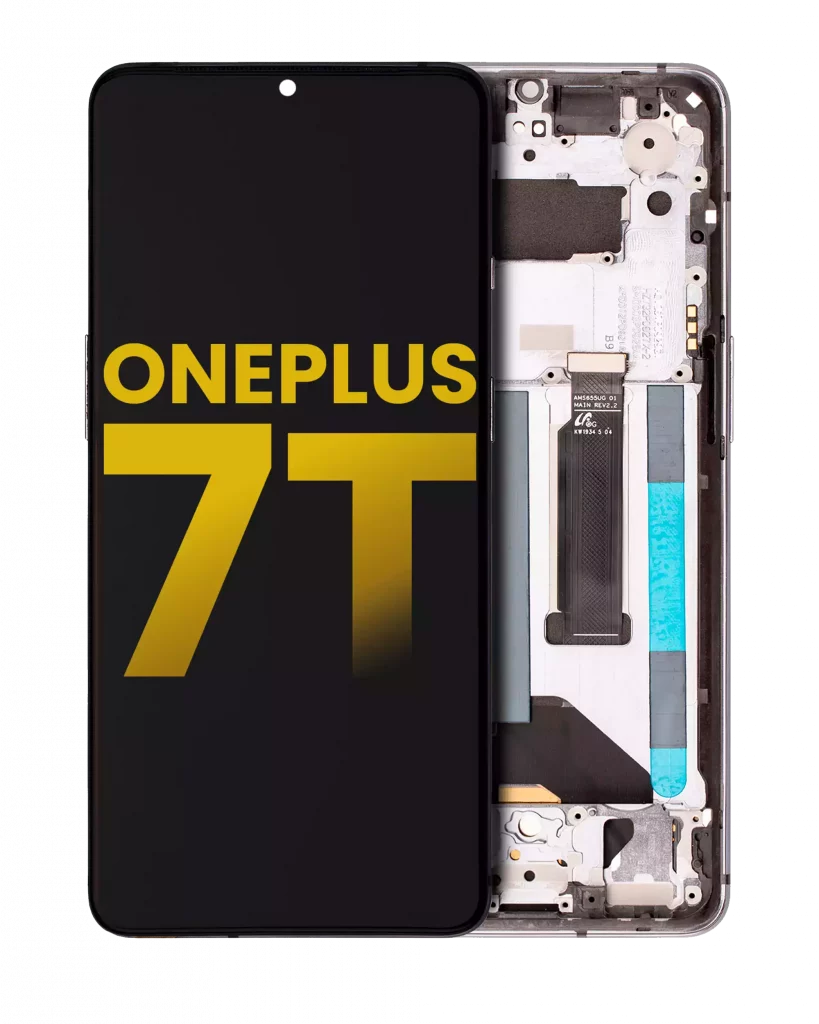 OLED Assembly With Frame For OnePlus 7T (Refurbished) (Frosted Silver)