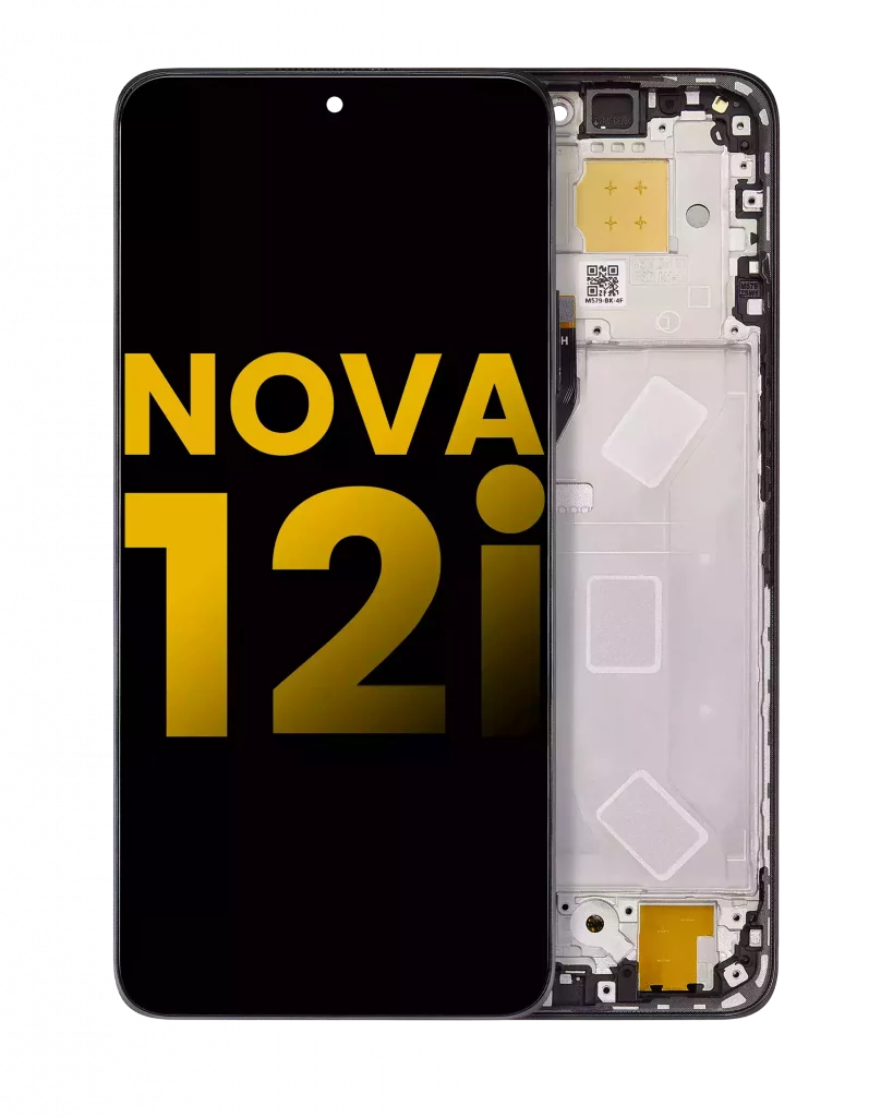 LCD Assembly With Frame For Huawei Nova 12i (Refurbished) (Black)