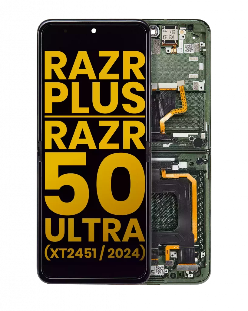 Inner OLED Assembly With Frame For Motorola Razr Plus 2024 / Razr 50 Ultra (XT2451 / 2024) / Razr Plus 2025 (XT2557) (Refurbished) (Spring Green)
