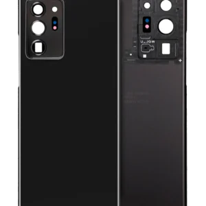 Back Cover Glass With Camera Lens For Samsung Galaxy Note 20 Ultra (No Logo) (Aftermarket Plus) (Mystic Black)