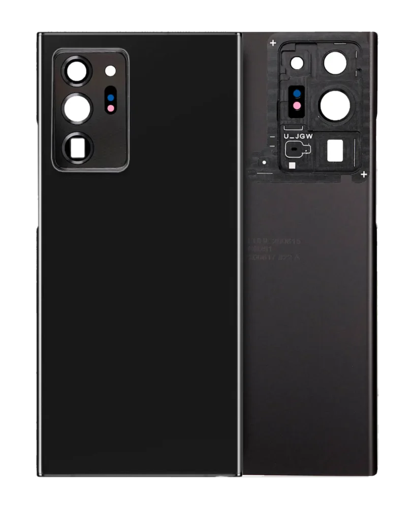 Back Cover Glass With Camera Lens For Samsung Galaxy Note 20 Ultra (No Logo) (Aftermarket Plus) (Mystic Black)
