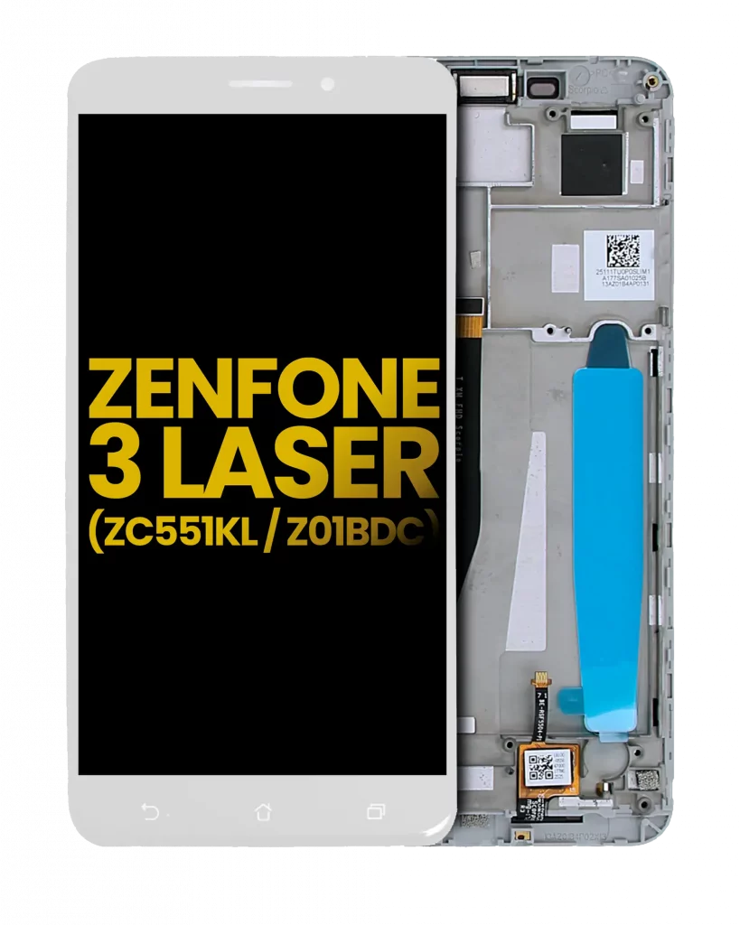 LCD Assembly With Frame For Asus ZenFone 3 Laser (ZC551KL / 2016) (Refurbished) (White)