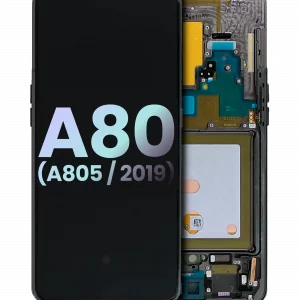 OLED Assembly With Frame For Samsung Galaxy A80 (A805 / 2019) (Service Pack) (Phantom Black)