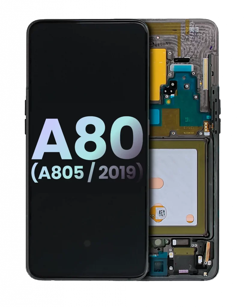 OLED Assembly With Frame For Samsung Galaxy A80 (A805 / 2019) (Service Pack) (Phantom Black)