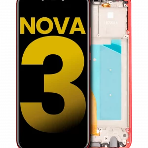 LCD Assembly With Frame For Huawei Nova 3 (Refurbished) (Red)