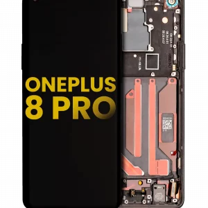 OLED Assembly With Frame For OnePlus 8 Pro (Refurbished) (Onyx Black)