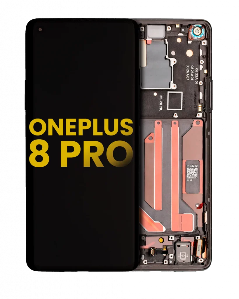 OLED Assembly With Frame For OnePlus 8 Pro (Refurbished) (Onyx Black)