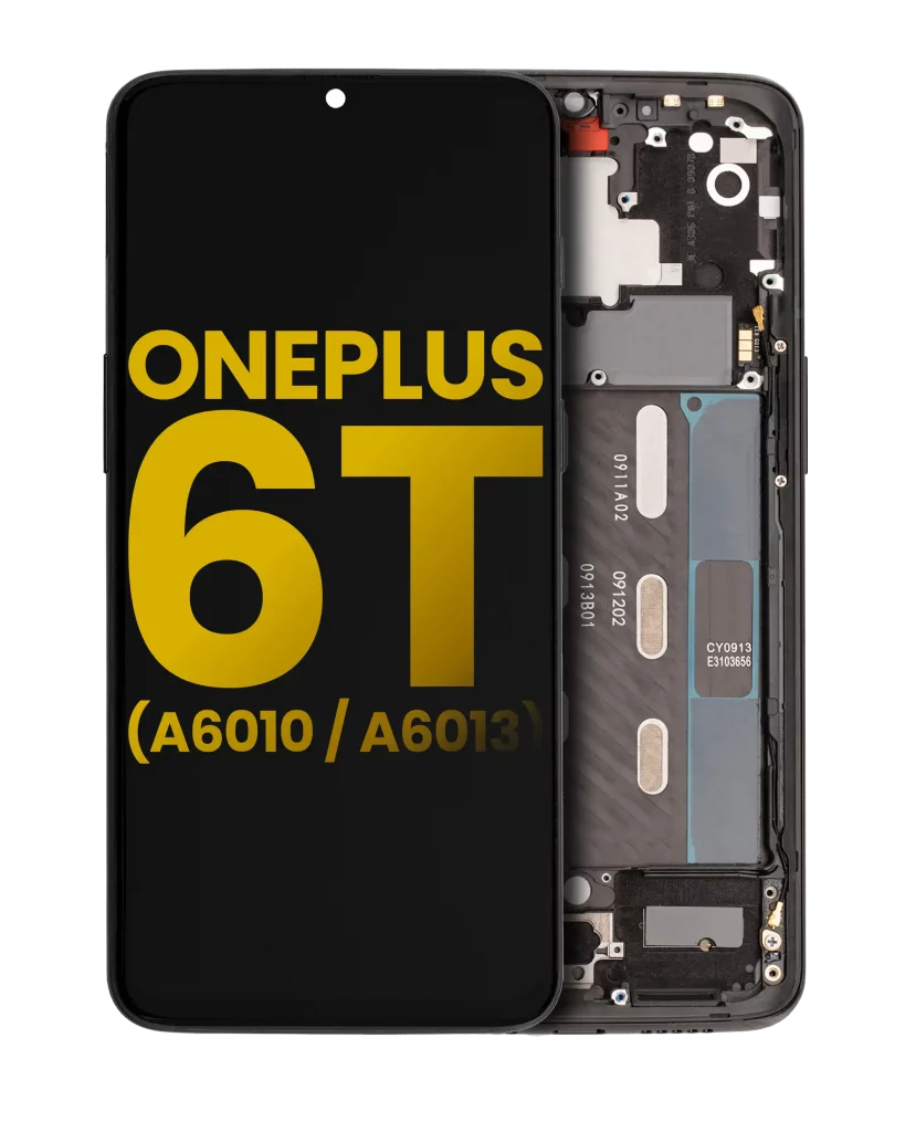 OLED Assembly With Frame For OnePlus 6T (A6010 / A6013) (Refurbished) (Mirror Black)
