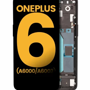 OLED Assembly With Frame For OnePlus 6 (A6000 / A6003) (Refurbished) (Mirror Black)