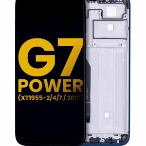 LCD Assembly With Frame For Motorola Moto G7 Power (XT1955-2/4/7 / 2019) (International Version) (154MM) (Refurbished) (Marine Blue)