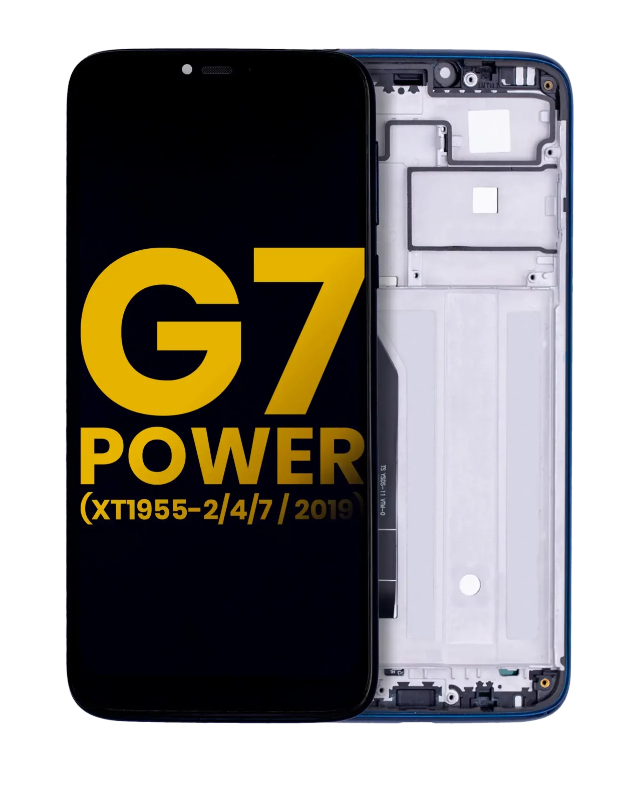 LCD Assembly With Frame For Motorola Moto G7 Power (XT1955-2/4/7 / 2019) (International Version) (154MM) (Refurbished) (Marine Blue)