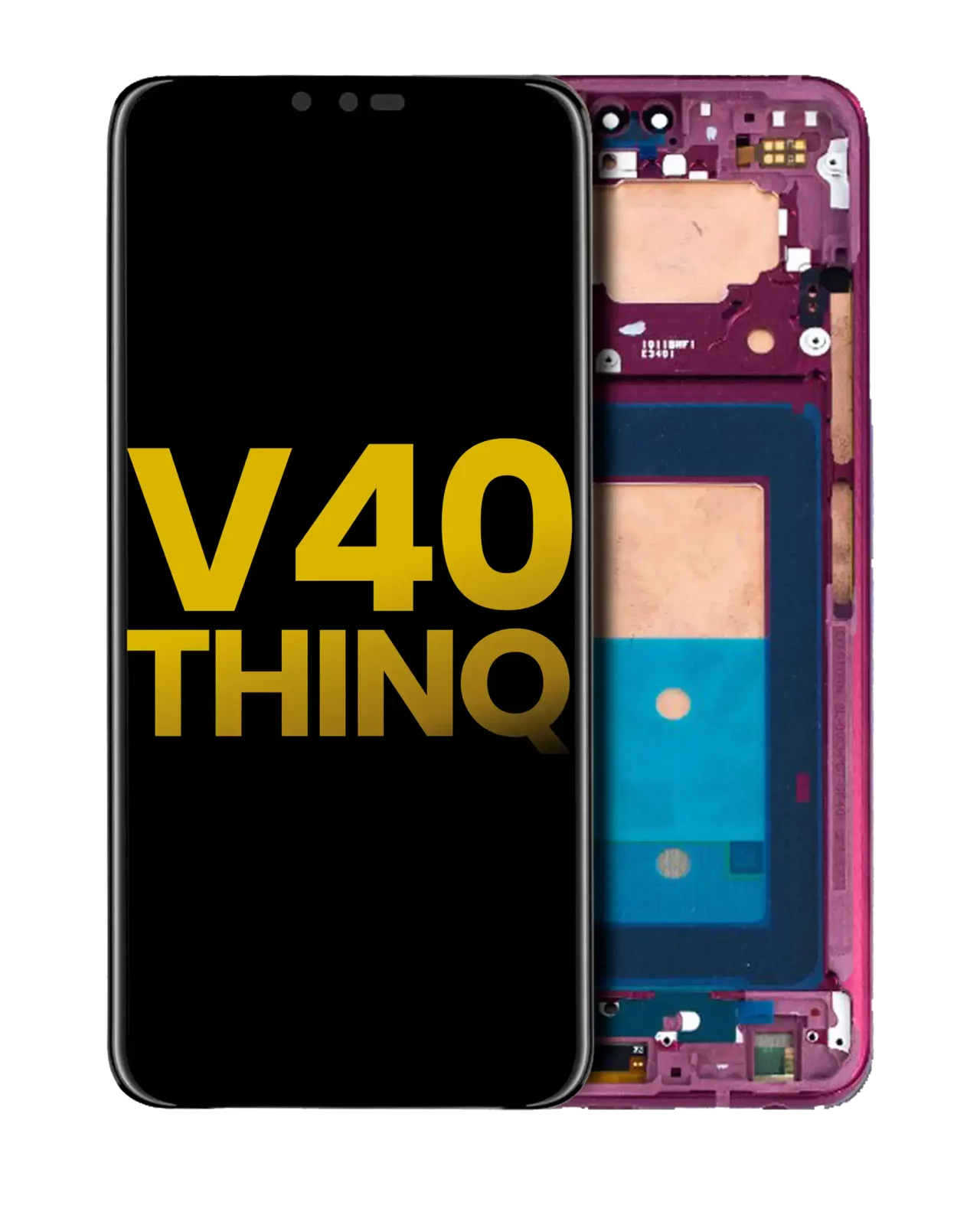 OLED Assembly With Frame For LG V40 ThinQ (Refurbished) (Carmine Red)