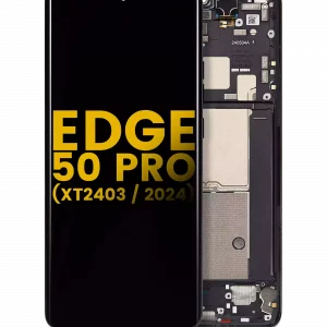 OLED Assembly With Frame For Motorola Moto Edge 50 Pro (XT2403 / 2024) (Refurbished) (Black Beauty)