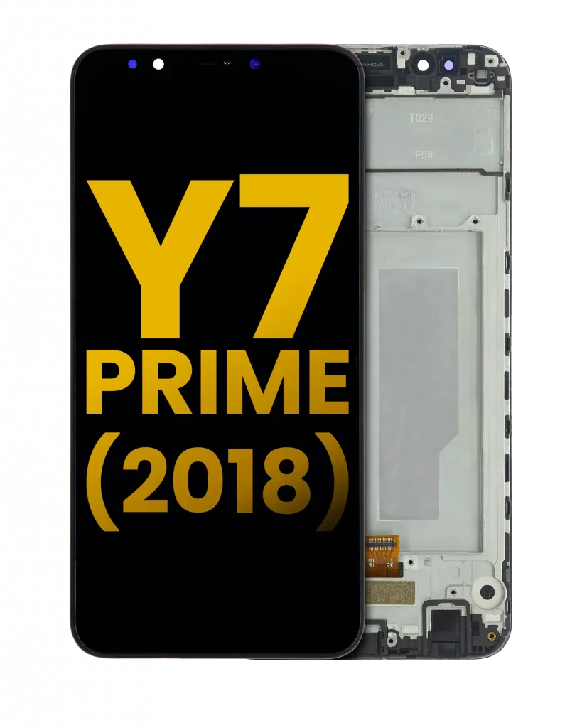 LCD Assembly With Frame For Huawei Y7 Prime (2018) (Refurbished) (Black)