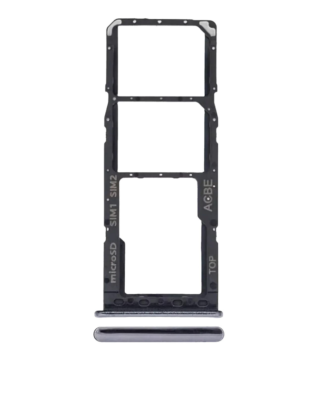 Dual Sim Card Tray For Samsung Galaxy A32 (A325 / 2021) (Awesome Black)