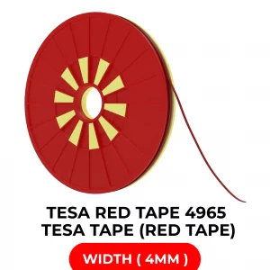 Double-Sided Polyester Red Tape (4MM X 25M) (Tesa Model # 4965)