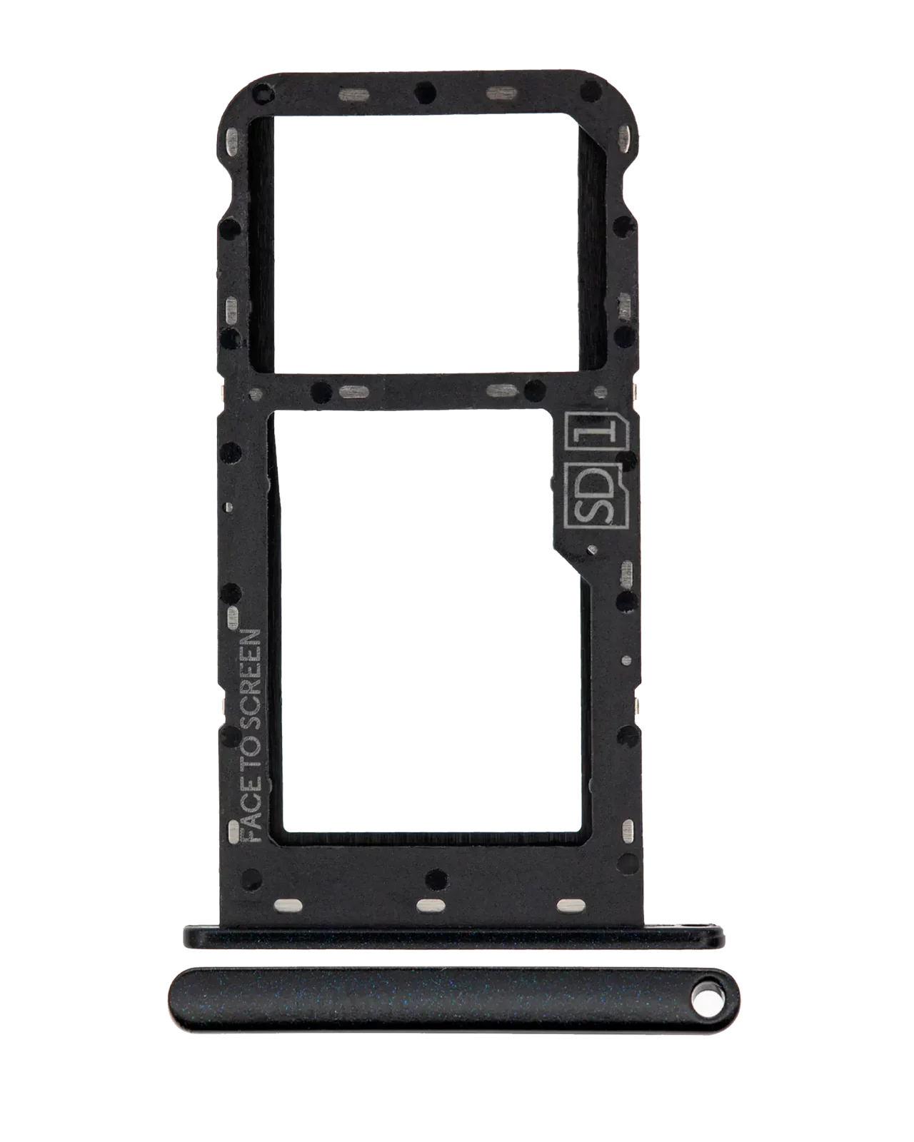 Single Sim Card Tray For Motorola Moto G7 Play (XT1952 / 2019) (Black) (US Version)