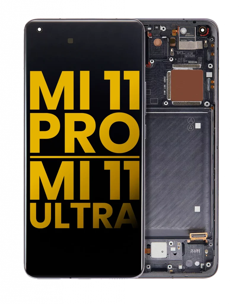 OLED Assembly With Frame For Xiaomi Mi 11 Pro / Mi 11 Ultra (Refurbished) (Black)