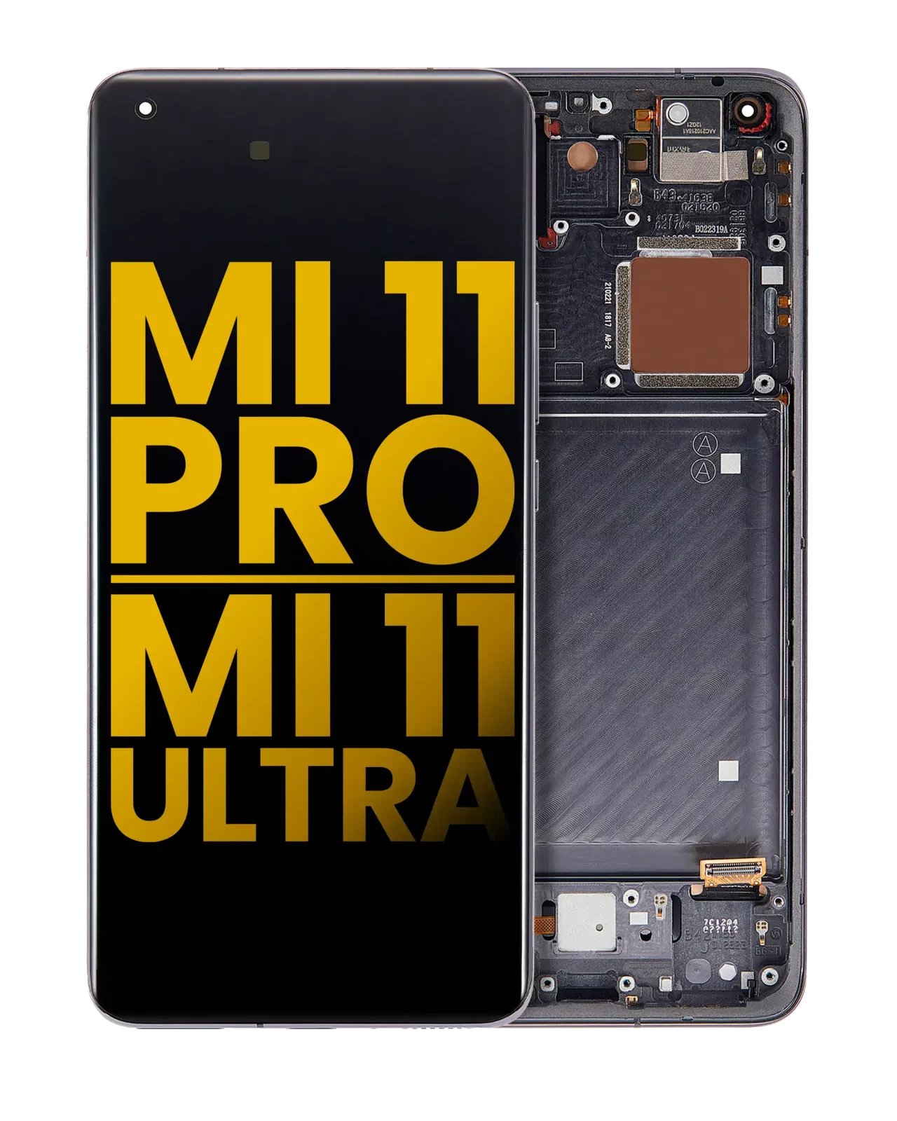 OLED Assembly With Frame For Xiaomi Mi 11 Pro / Mi 11 Ultra (Refurbished) (Black)