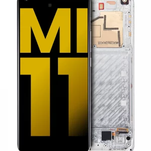 OLED Assembly With Frame For Xiaomi Mi 11 (Refurbished) (Cloud White)