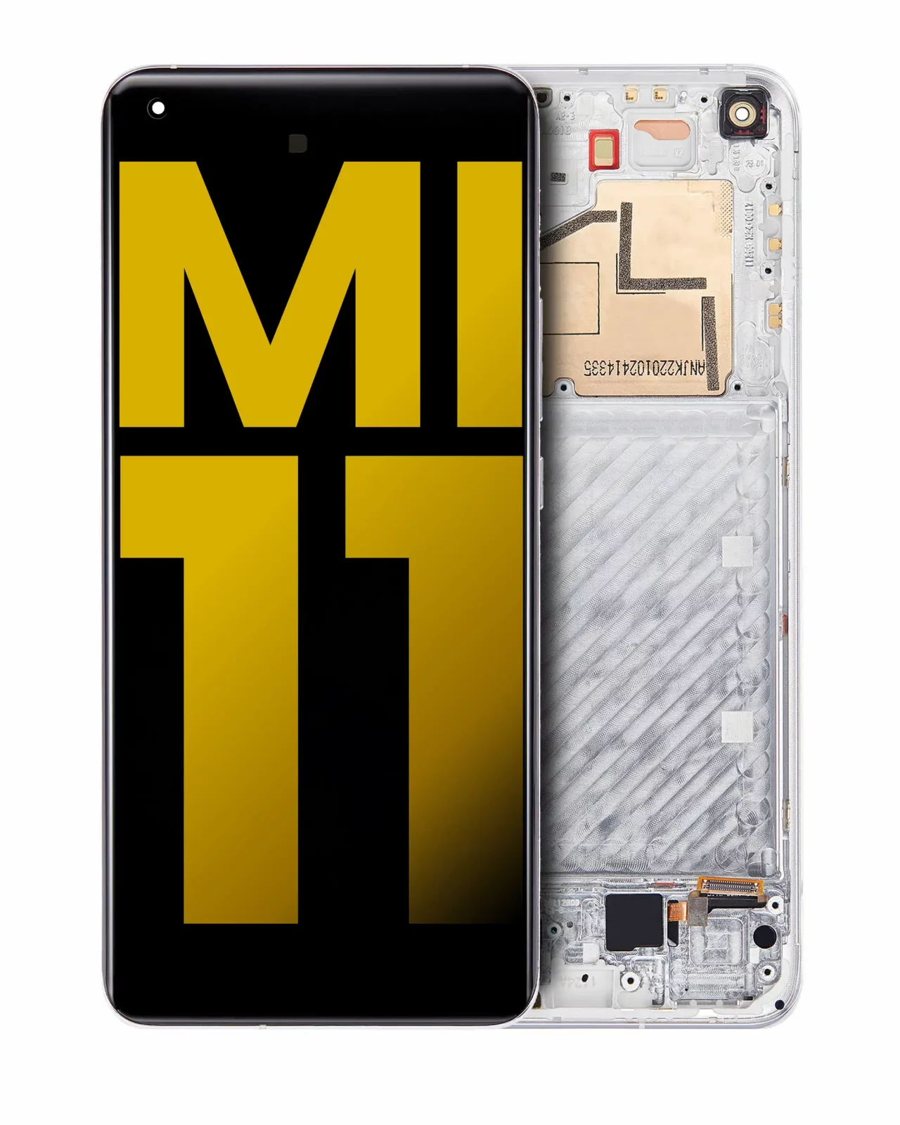 OLED Assembly With Frame For Xiaomi Mi 11 (Refurbished) (Cloud White)
