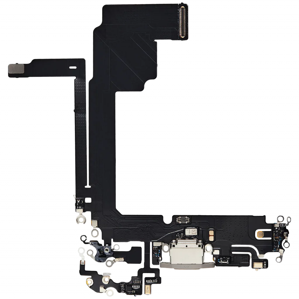 Charging Port Flex Cable For iPhone 15 Pro Max (Aftermarket Plus) (Natural Titanium)