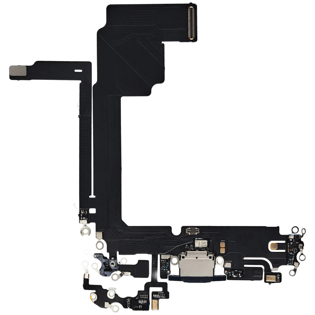 Charging Port Flex Cable For iPhone 15 Pro Max (Aftermarket Plus) (Blue Titanium)