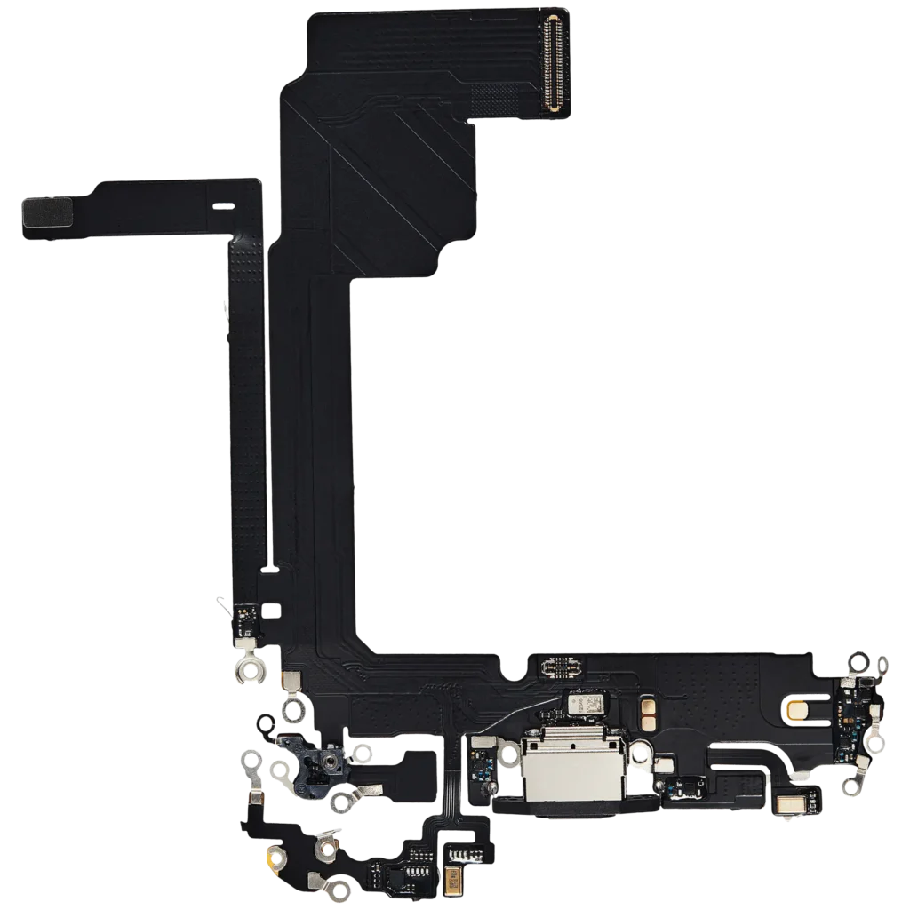 Charging Port Flex Cable For iPhone 15 Pro Max (Aftermarket Plus) (Black Titanium)