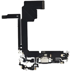 Charging Port Flex Cable For iPhone 15 Pro Max (Aftermarket Plus) (Black Titanium)
