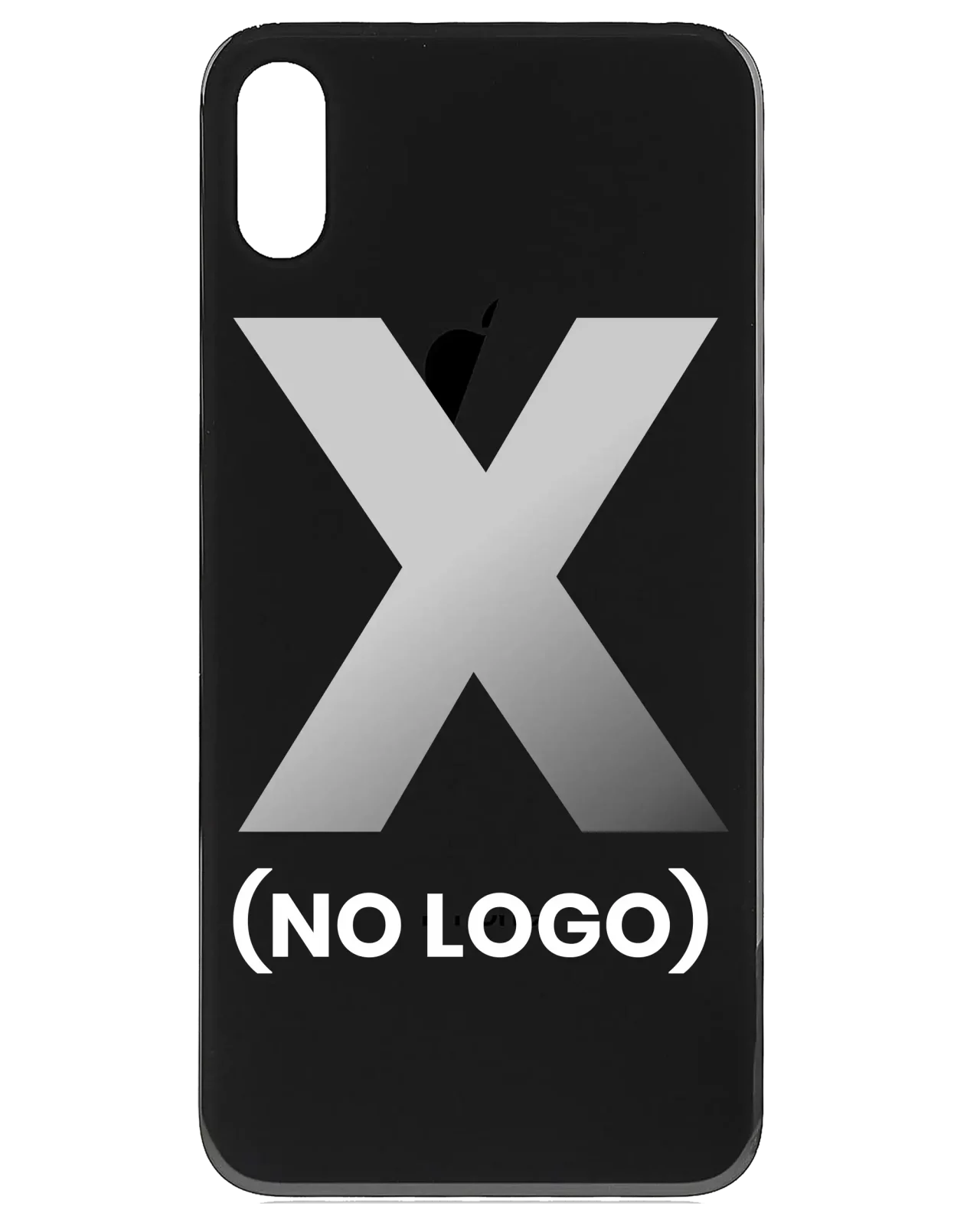 Back Cover Glass For iPhone X (No Logo) (Space Gray)
