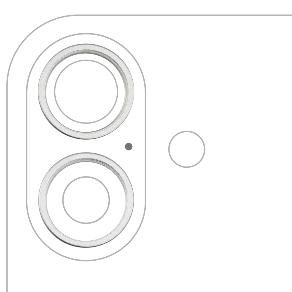 Back Camera Bezel Ring Only For iPhone 16 / 16 Plus (White) (2 Piece Set)