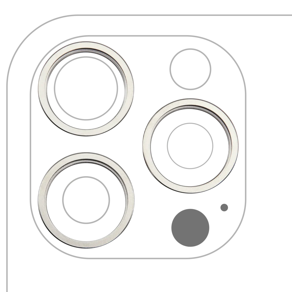 Back Camera Bezel Ring Only For iPhone 16 Pro / 16 Pro Max (Natural Titanium) (3 Piece Set)