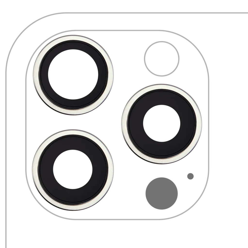 Back Camera Lens With Bracket & Bezel For iPhone 16 Pro / 16 Pro Max (3 Piece Set) (Premium) (Natural Titanium)