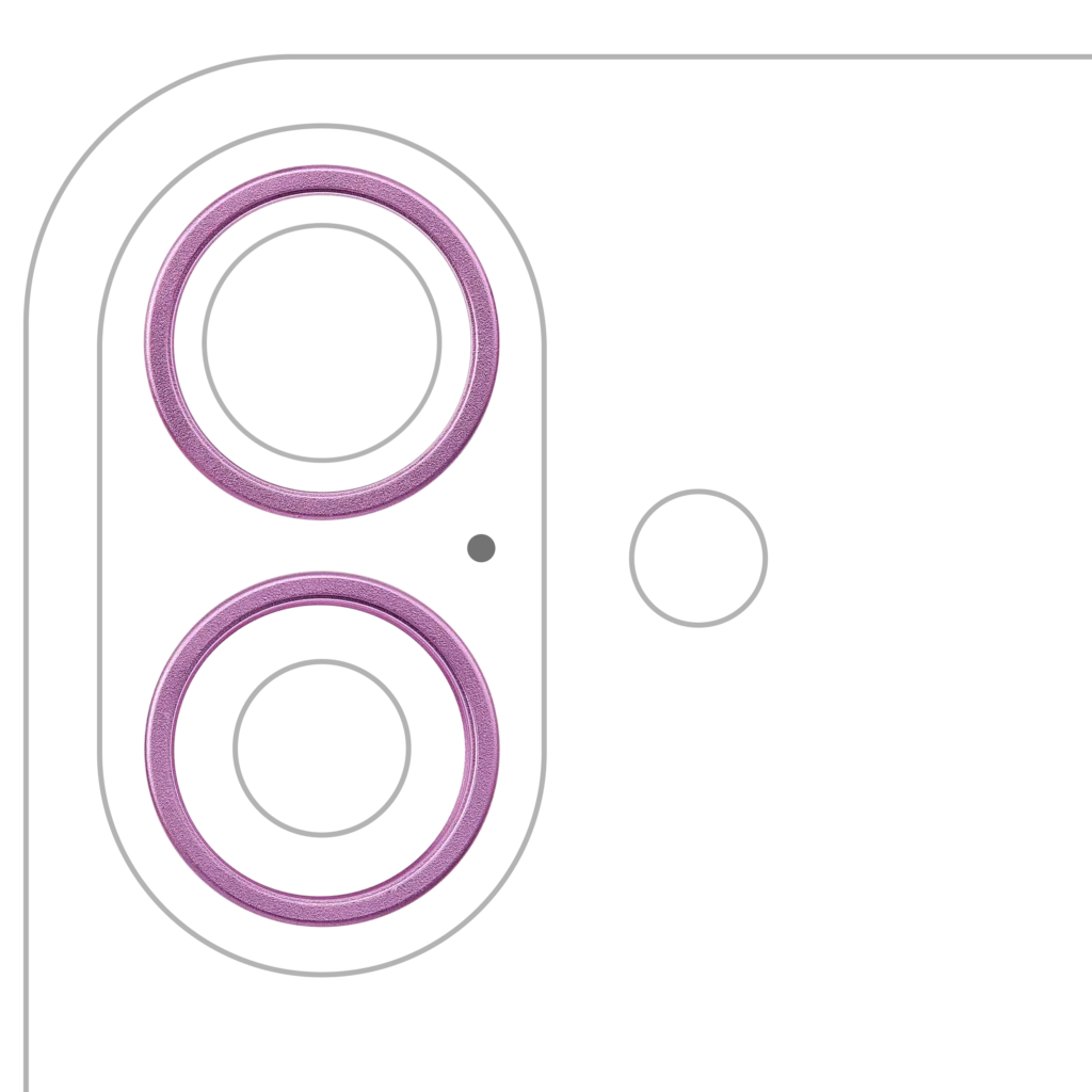 Back Camera Bezel Ring Only For iPhone 16 / 16 Plus (Pink) (2 Piece Set)