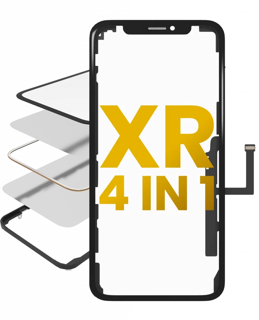 4 in 1 (Glass With OCA Pre-Installed + Frame + Digitizer ) For iPhone XR (OCA Master)