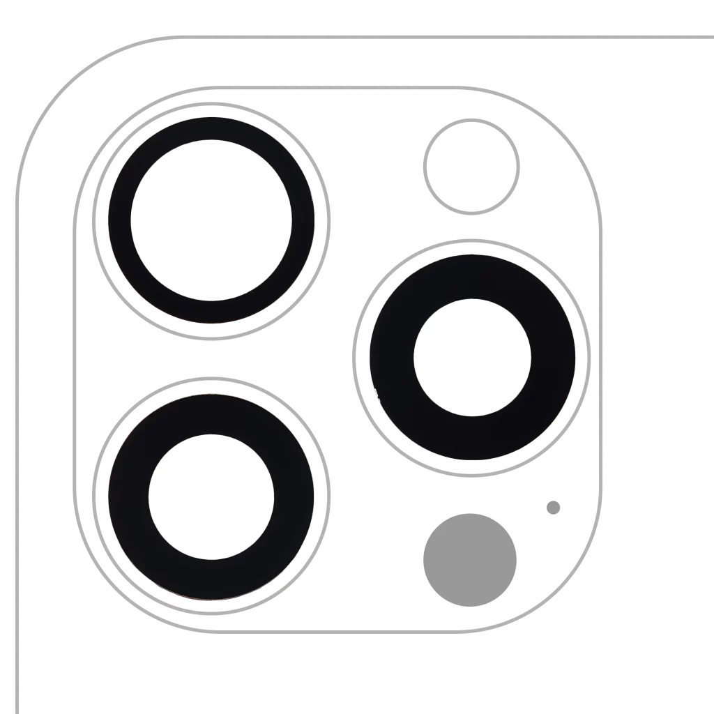 Back Camera Lens (Glass Only) With Adhesive For iPhone 15 Pro Max (3 Piece Set) (Aftermarket Plus) (10 Pack)