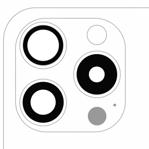 Back Camera Lens (Glass Only) With Adhesive For iPhone 15 Pro (3 Piece Set) (Premium) (Real Sapphire)