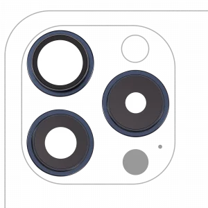 Back Camera Lens With Bracket & Bezel For iPhone 15 Pro (3 Piece Set) (Premium) (Blue Titanium)
