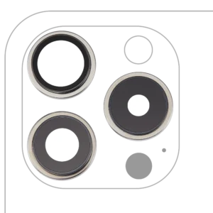 Back Camera Lens With Bracket & Bezel For iPhone 15 Pro (3 Piece Set) (Premium) (White Titanium)